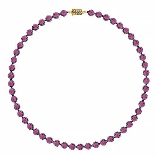 Customizable Amethyst Crystal Bead Necklace