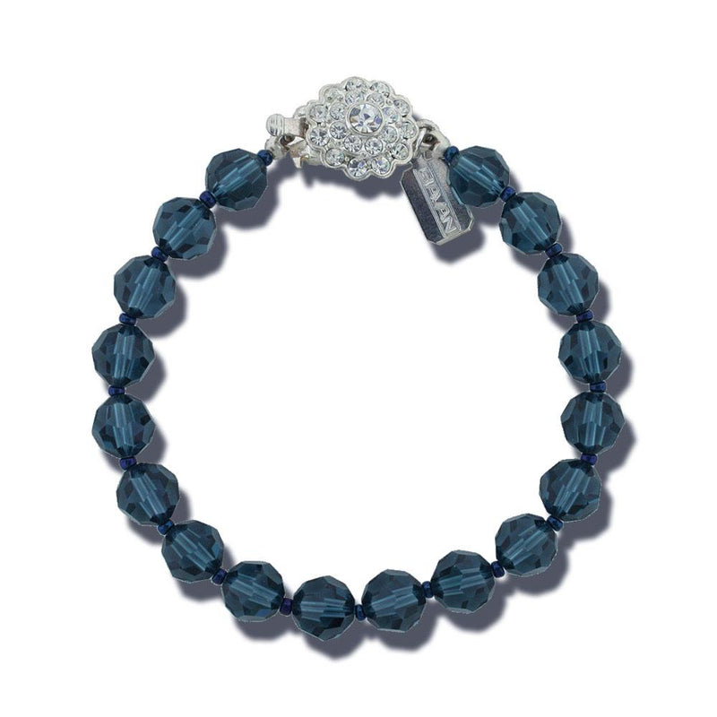 navy blue 8mm Crystal Beaded Bracelet