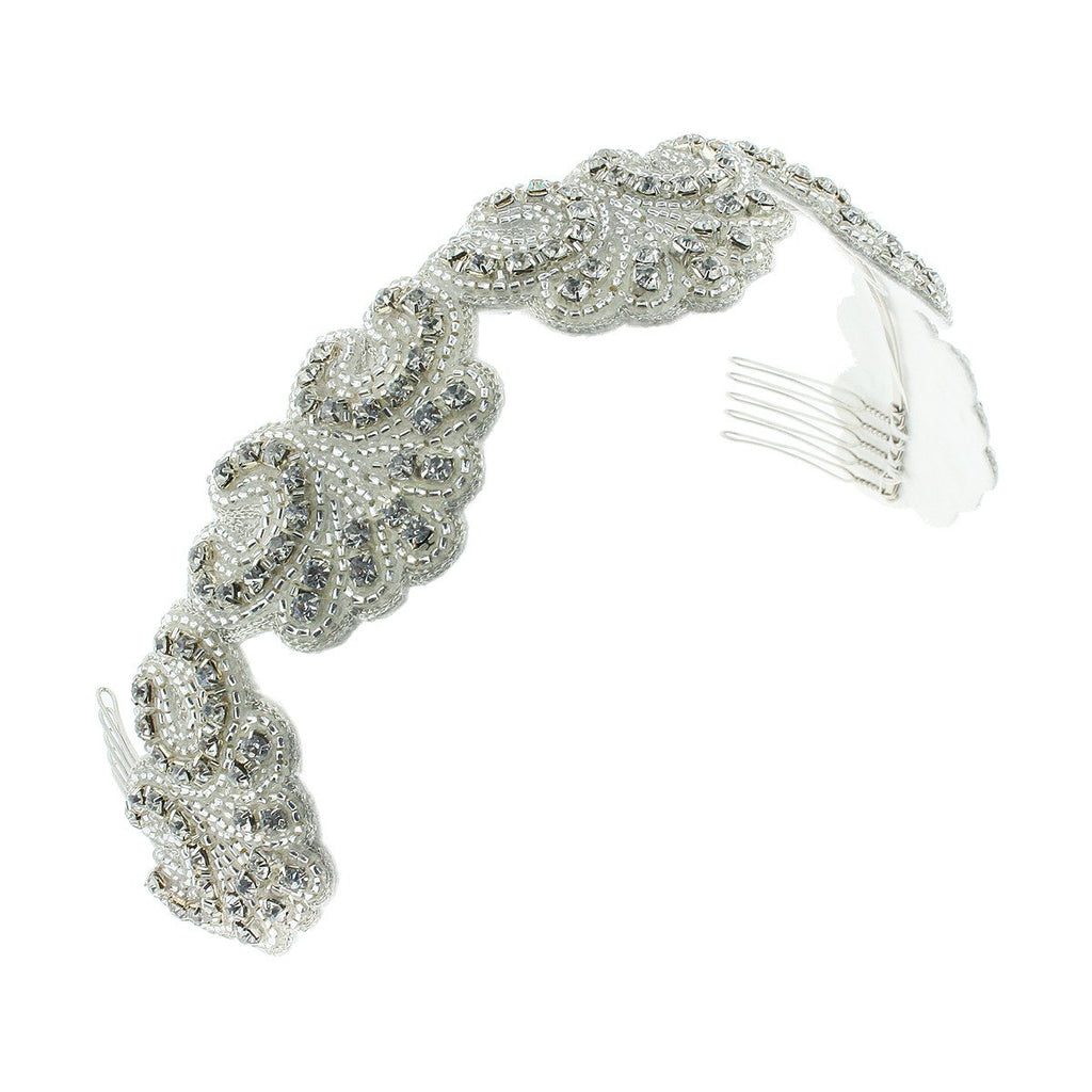 Scalloped Crystal Bridal Headband