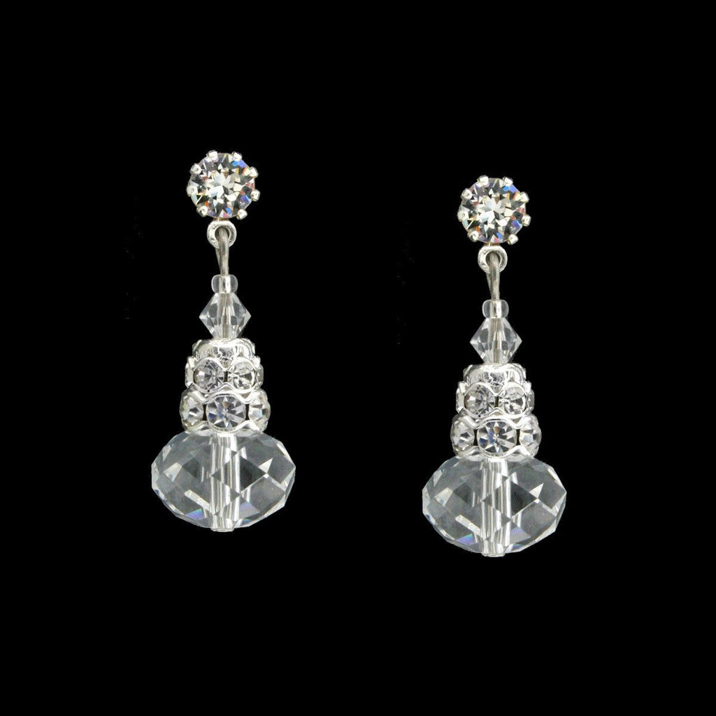 Crystal Briolette Drop Earrings - clear crystal