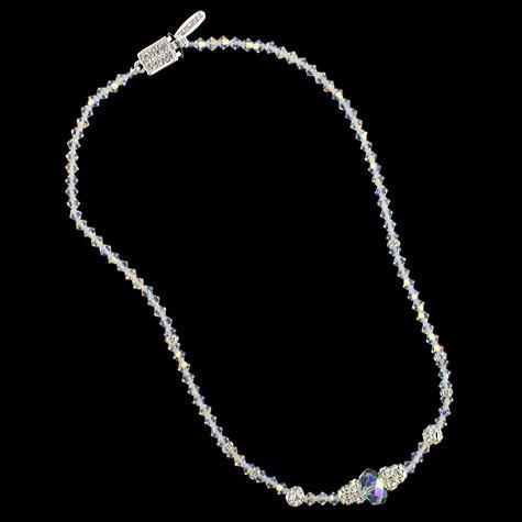 Crystal Briolette Necklace - iridescent