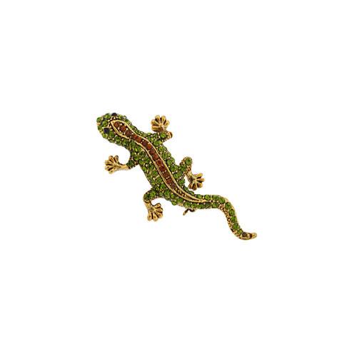 Green & Brown Lizard Pin
