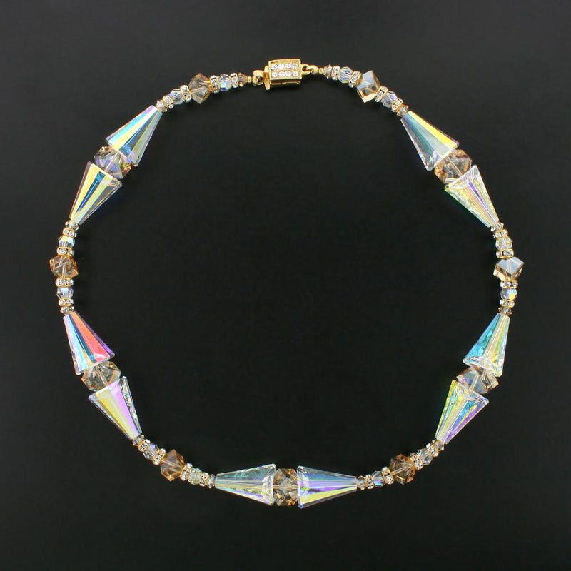 Modern Multi-Shape Crystal Necklace