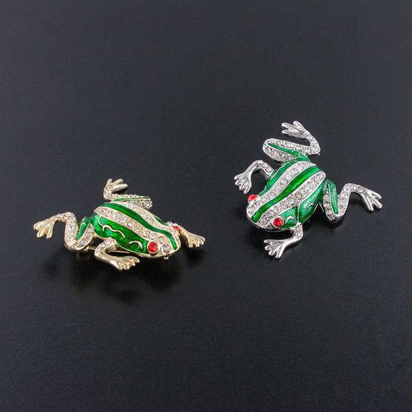 Frog Pin with Crystals – Giavan