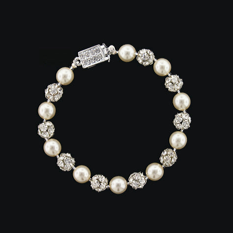 Czech cream pearl bracelet - RS077B