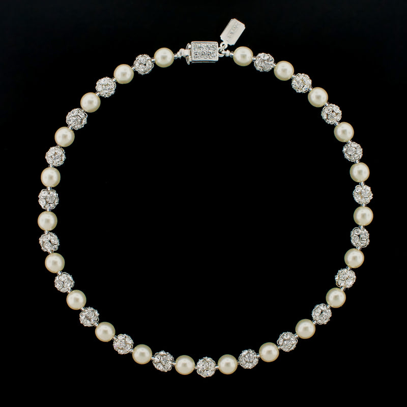 Czech cream pearl necklace - RS077N