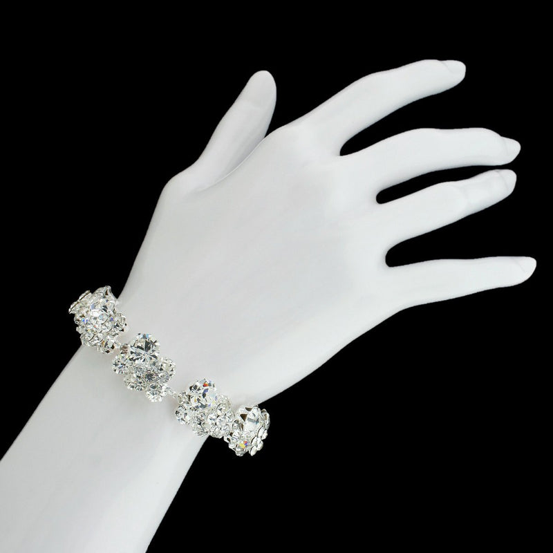 Crystal Cluster Bracelet on hand