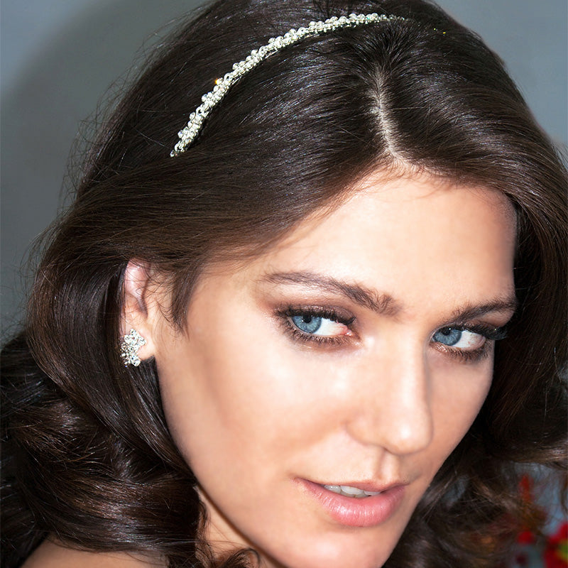 Bridal Headband on model