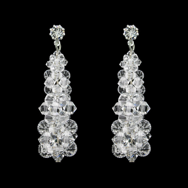 Rock Candy Earrings - clear crystals