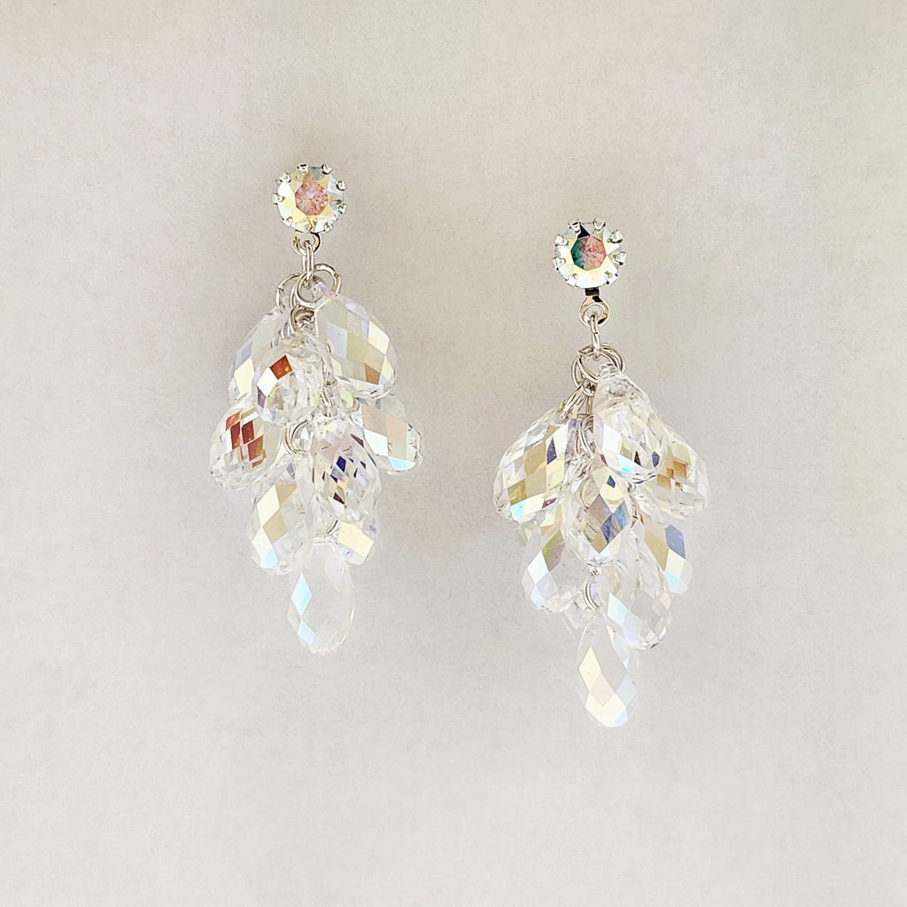 Crystal Cluster Briolette Earrings