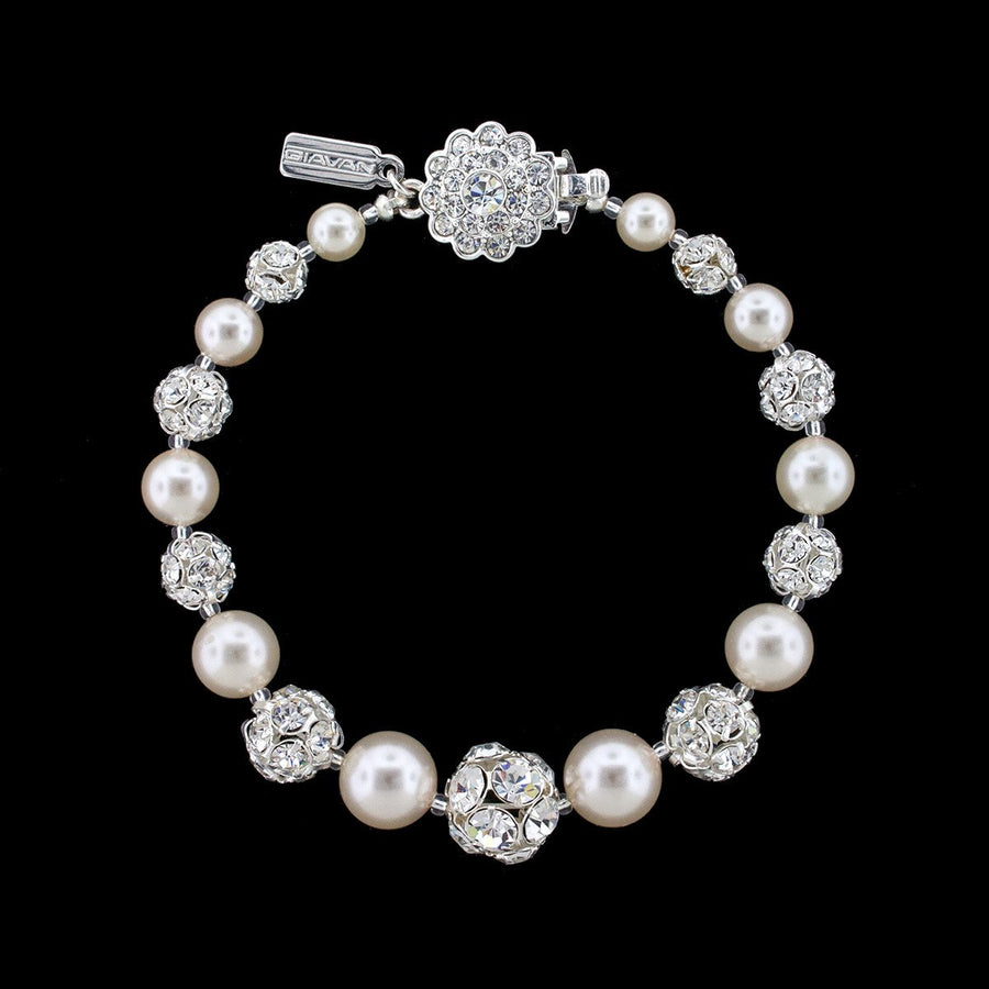 TARA Pearls White Cultured Pearl Bracelet in White Gold, 8