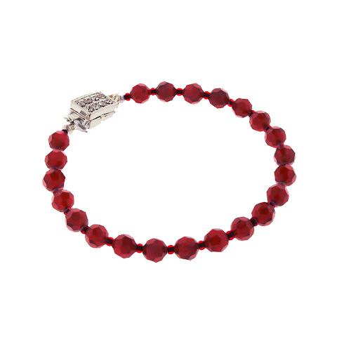 Red Crystal Beaded Bracelet