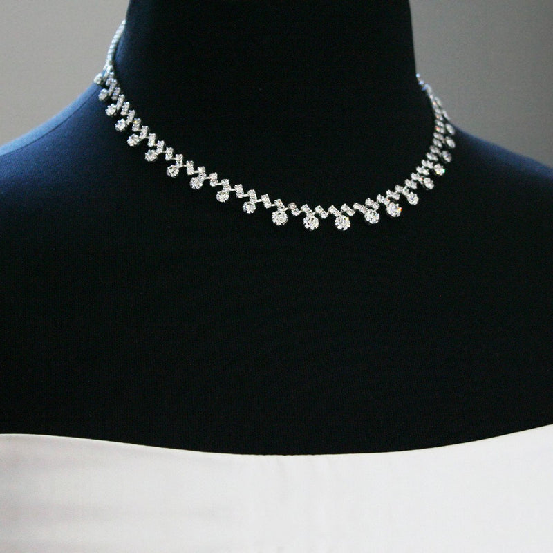 Multi-Drop Crystal Necklace