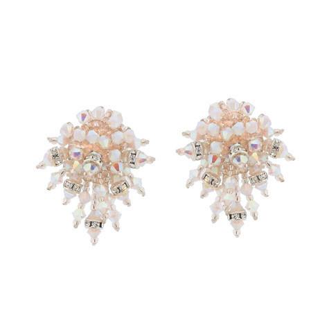 Iridescent Crystal Woven Earrings