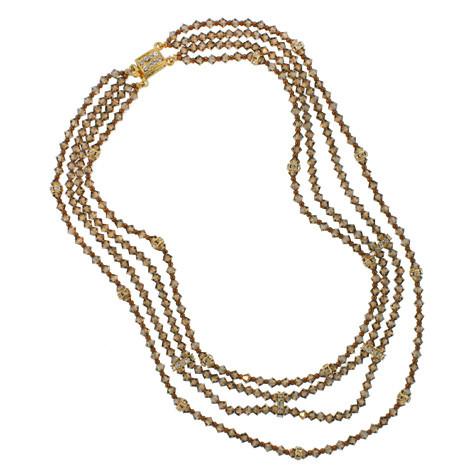 4-Row Swarovski Crystal Beaded Necklace - HOL132N