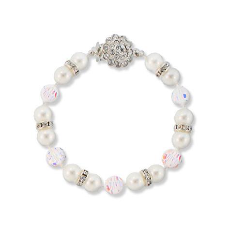 8mm Pearl Bracelet with AB Crystal