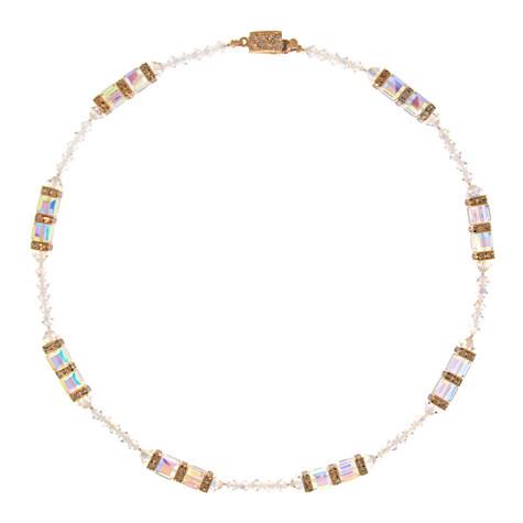 Iridescent Crystal Cube Necklace