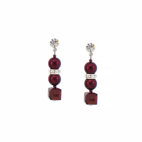 Burgundy 2025 crystal earrings