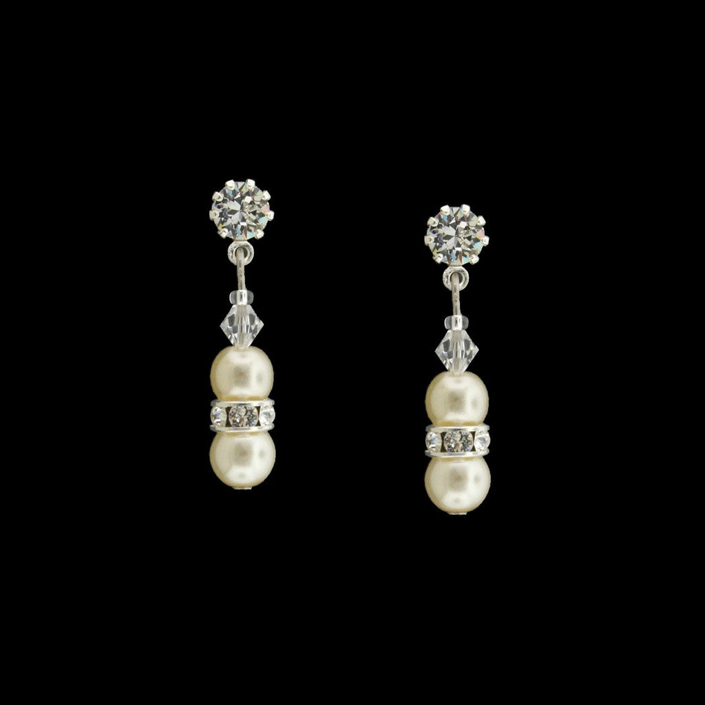 Pearl & Crystal Beaded Drop Earrings