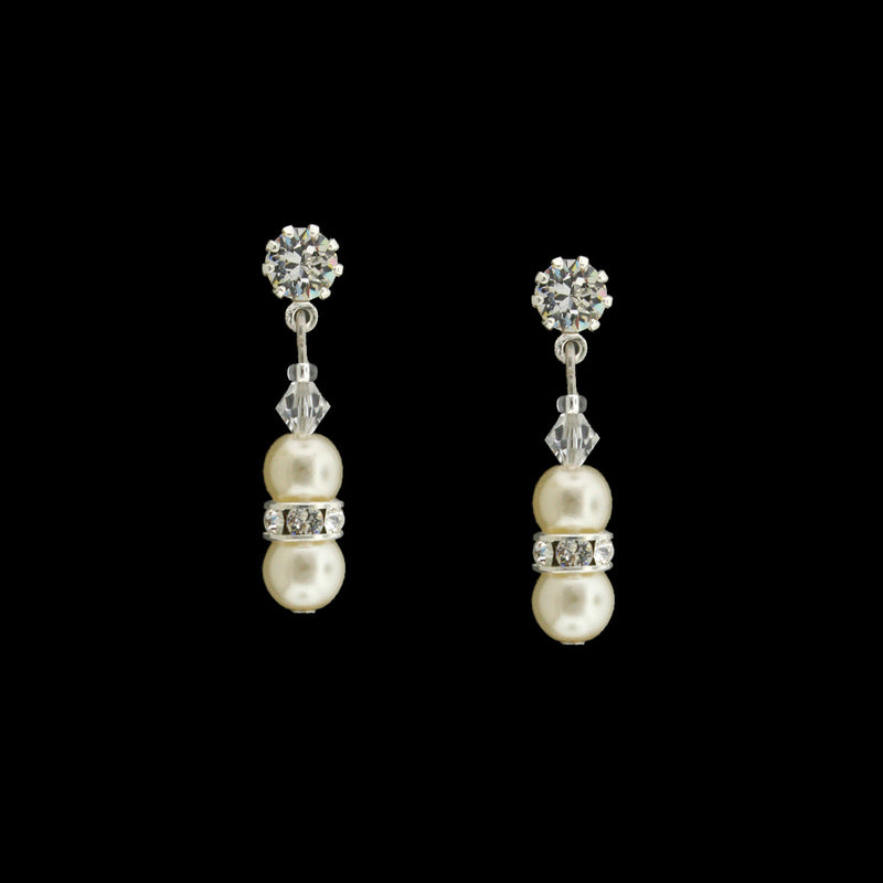 Czech cream pearl earrings - HOL2XE