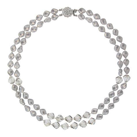Gray Twist Pearl Necklace