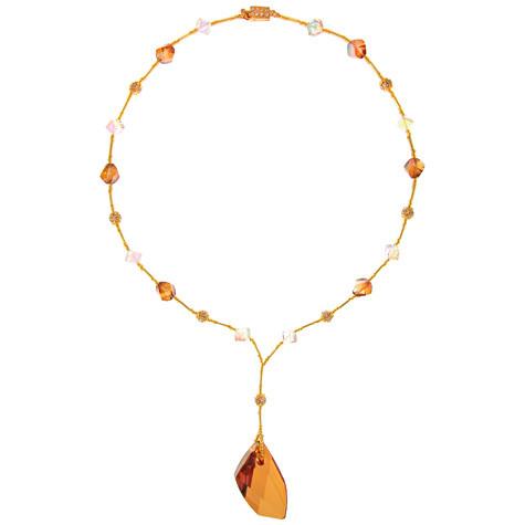 Burnt-Orange Pendant Necklace