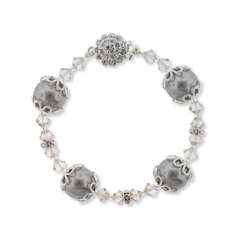 Gray Floating Pearl Bracelet