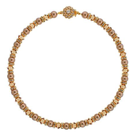 2-Tone Champagne Beaded Necklace - PPO-32X