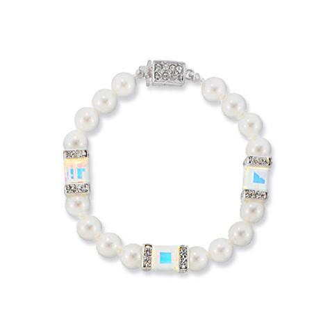Pearl & Iridescent Crystal Bracelet