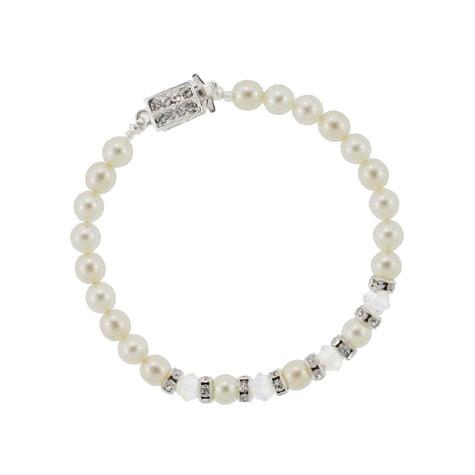 Pearl & Crystal Bracelet with Rondelles
