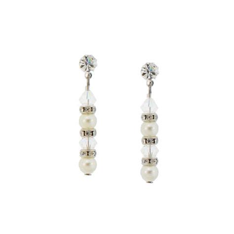 Pearl, Crystal & Rondelle Beaded Earrings