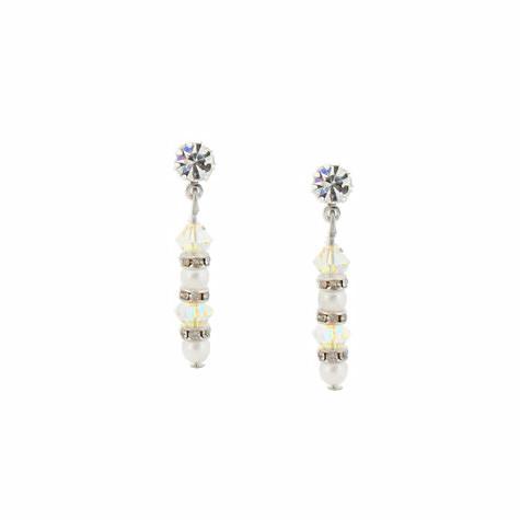 Beaded Drops with Crystals & Pearls