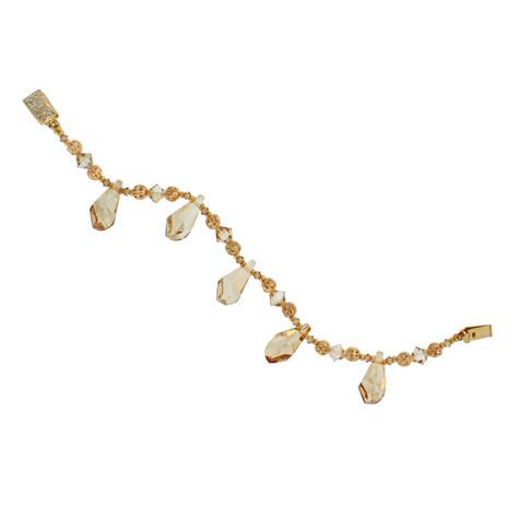 Champagne Crystal Bracelet with Abstract Teardrops - RS118B