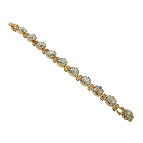 Bracelet with Box Cut Crystals - champagne