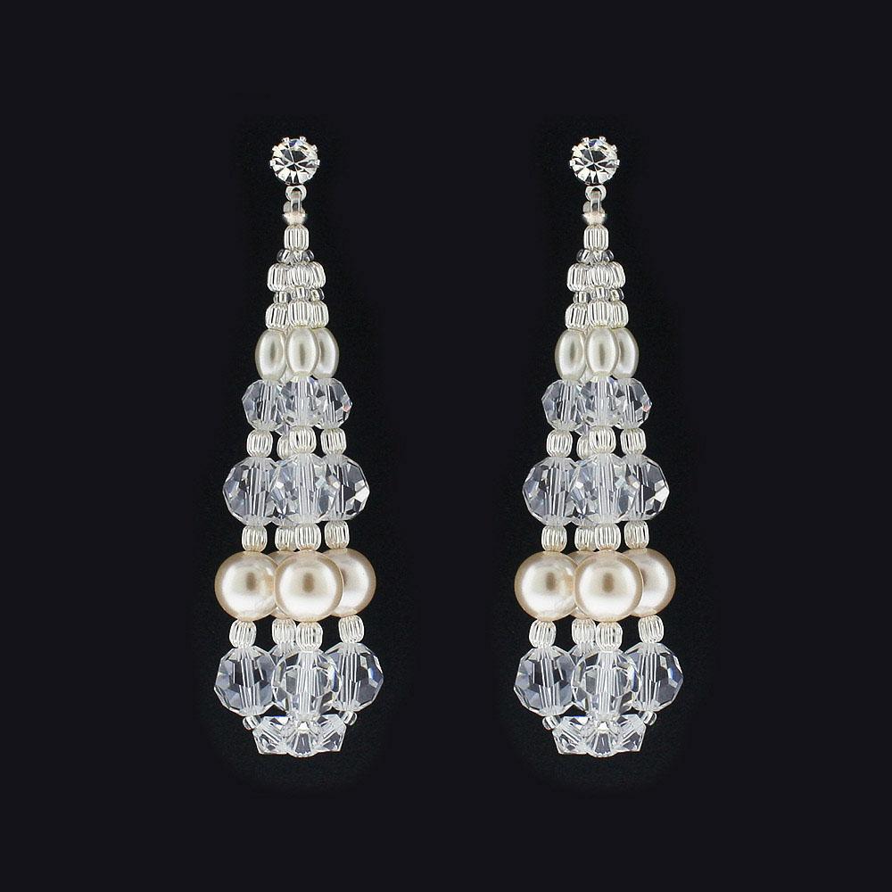 Pearl & Crystal Bauble Earrings
