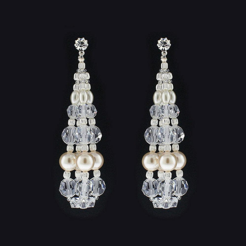 Pearl & Crystal Bauble Earrings