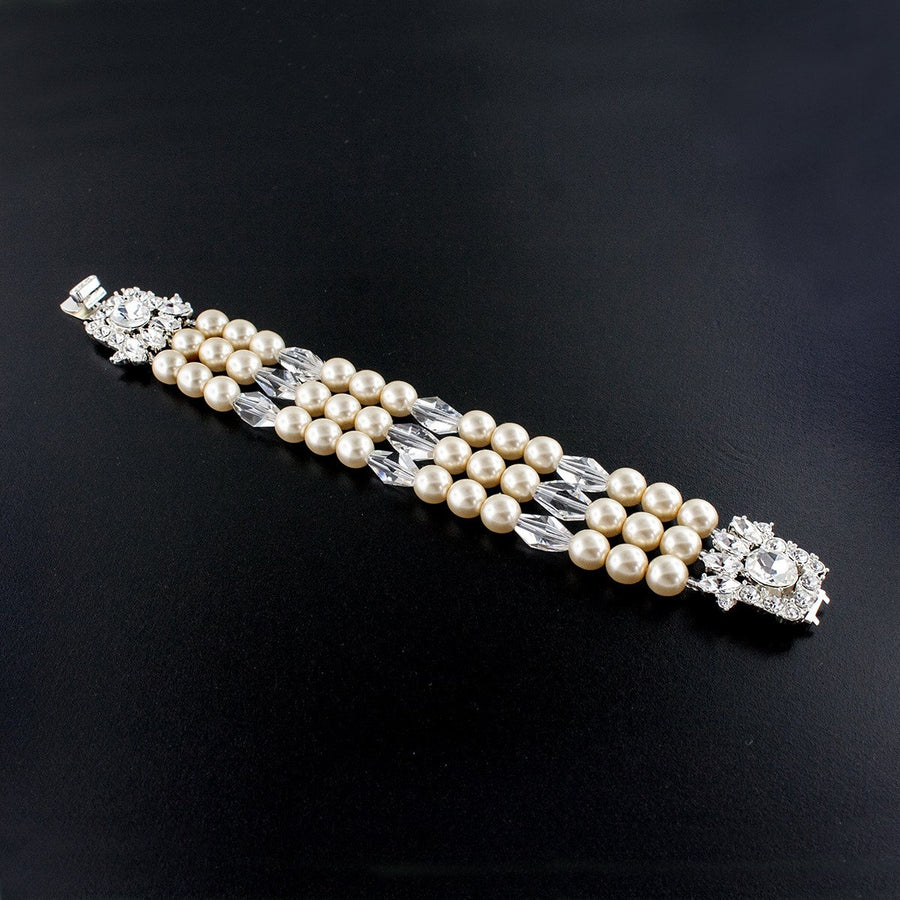 Pearl Bracelet with Rhinestone Accent - Garments By Design Alterations