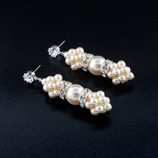 Pearl Cluster Drop Earrings – Giavan