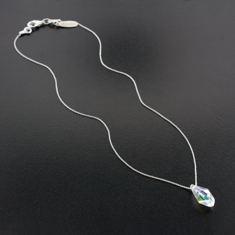 Iridescent Crystal Pendant Necklace