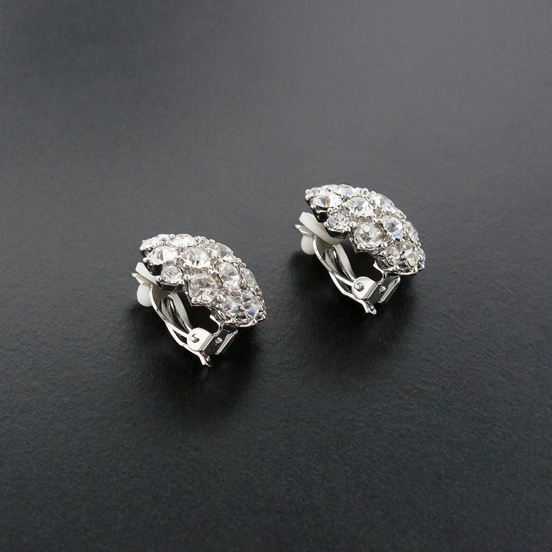 Round Multi-Stone Crystal Earrings