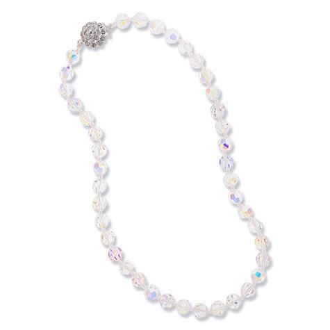 iridescent crystal beaded necklace