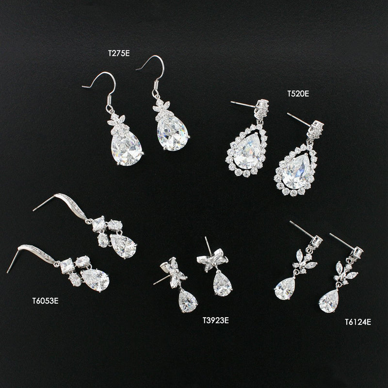 various 1" long CZ earrings