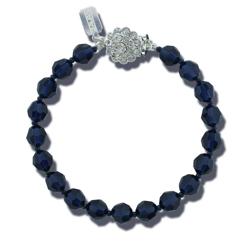 dark blue 8mm Crystal Beaded Bracelet