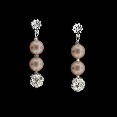 Earrings with Rhinestone Beads & Pearls