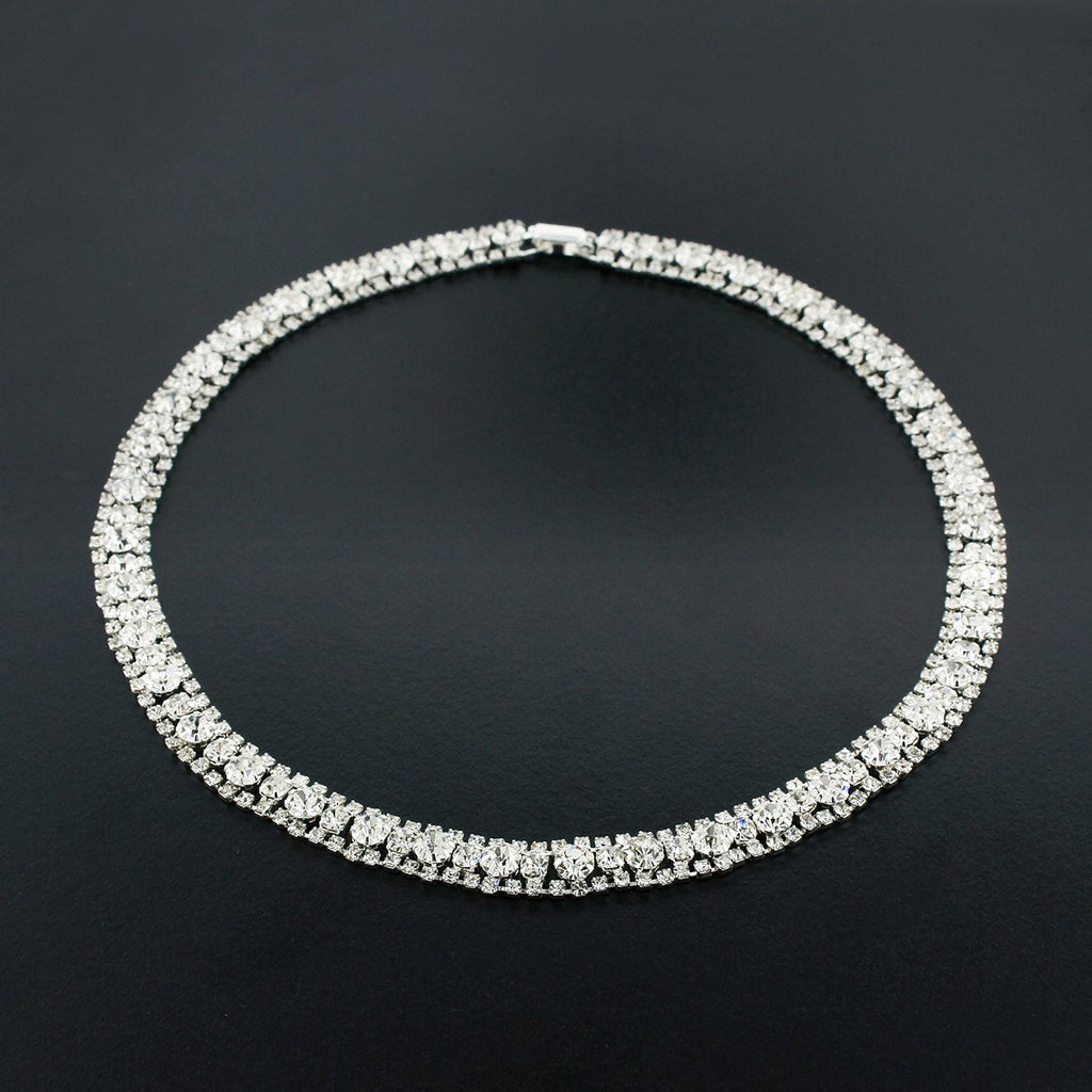 3 Row Crystal Necklace