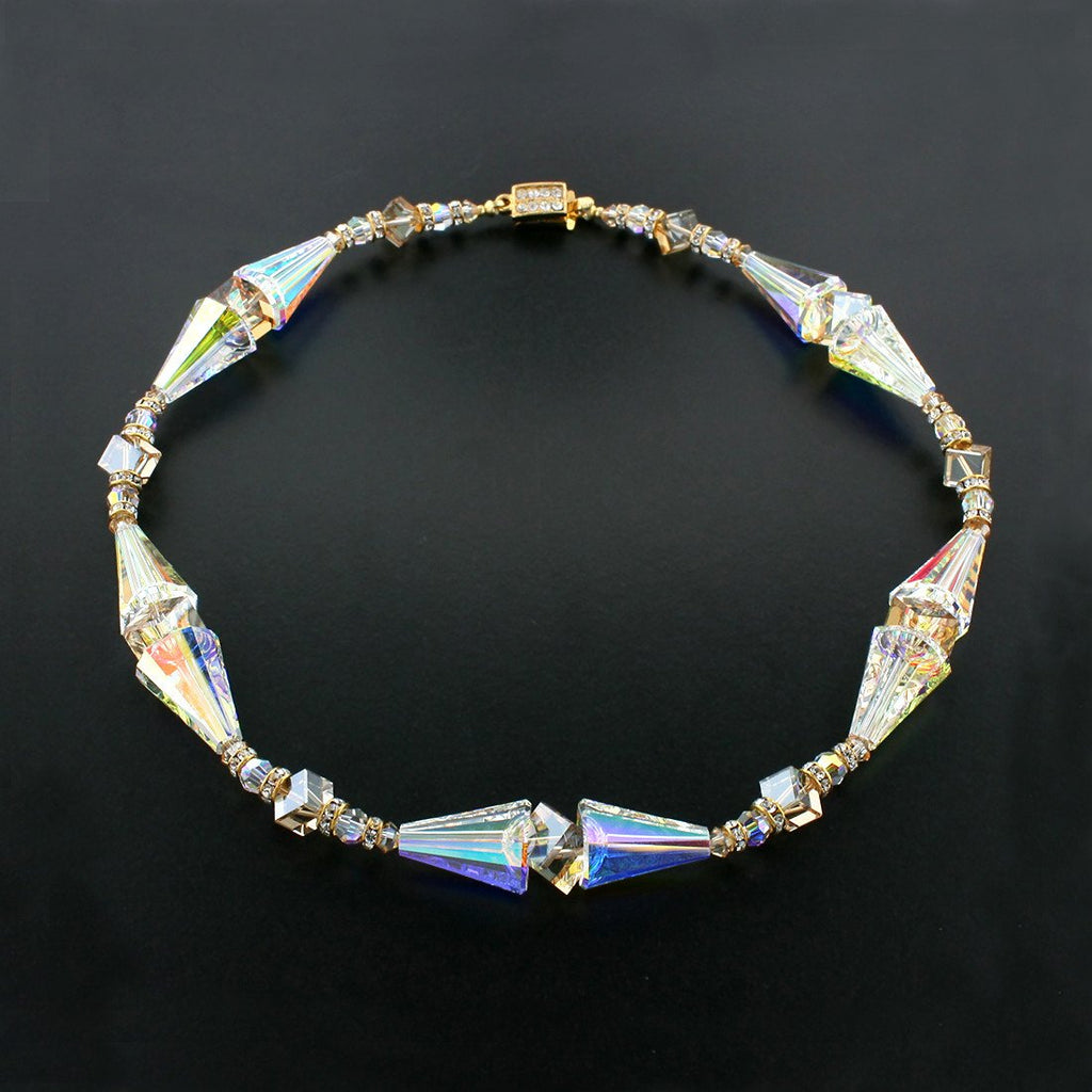Modern Multi-Shape Crystal Necklace