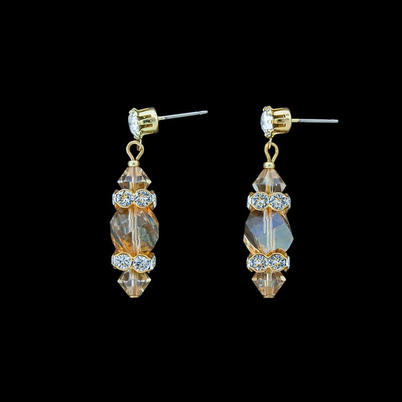 Geometric Crystal Earrings with Squardelles