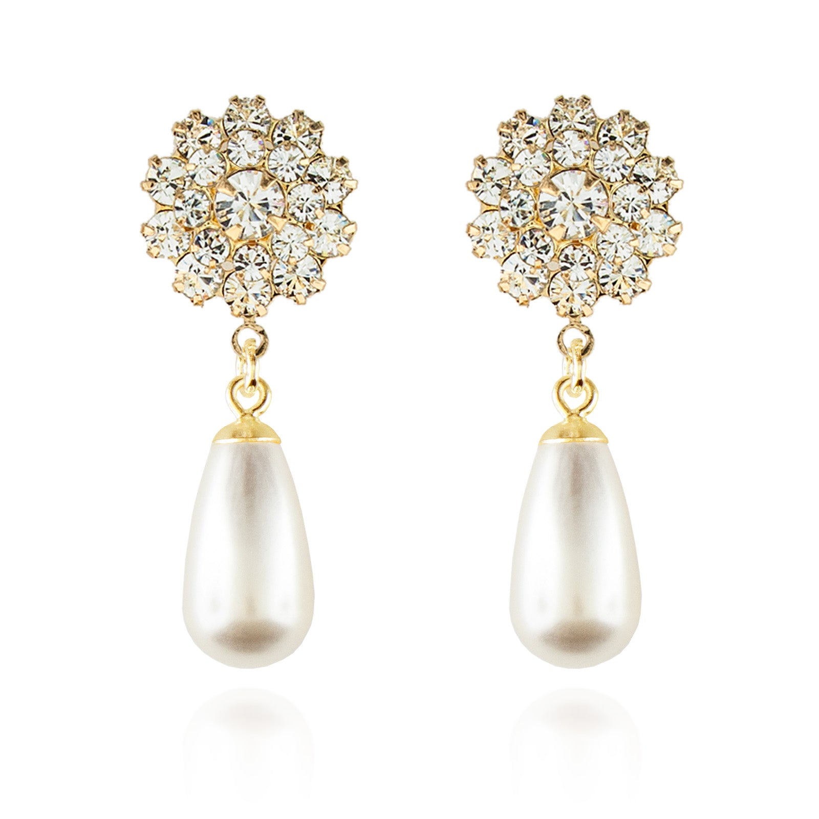 ピアス Golden Wave Teardrop Pearl Earrings Designer fashion, Seoul-fully created | W Concept