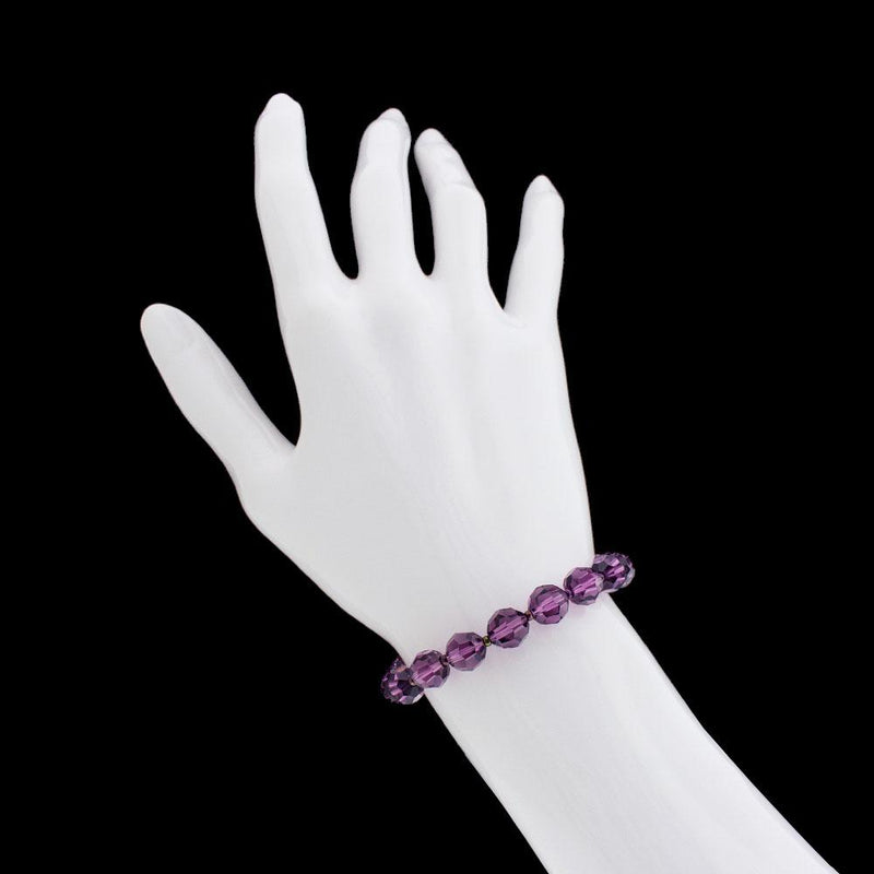 8mm Crystal Beaded Bracelet on mannequin hand