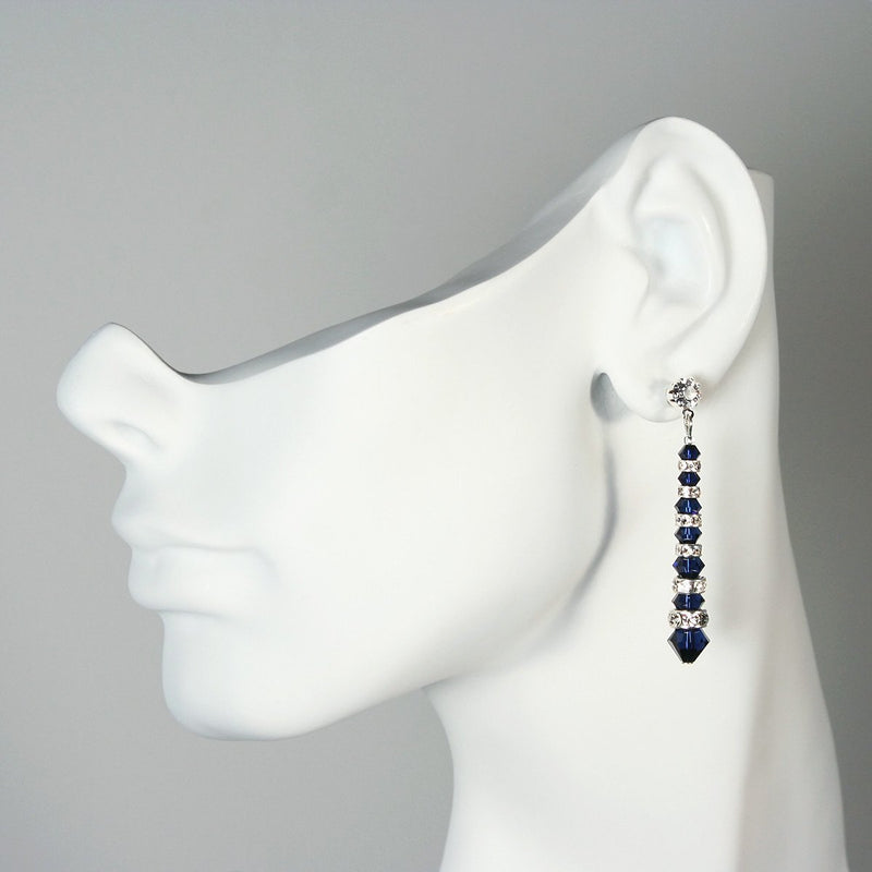 Tapered Crystal & Rondelle Earrings